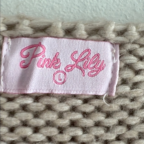 Pink Lily Tan Knit Cardigan - Picture 4 of 5